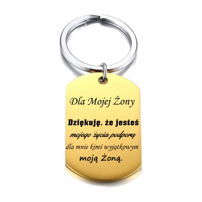 Upominek dla Żony Breloczek z Dedykacją